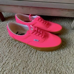 Custom Hot Pink Vans Gum Sole - US Women’s Sz 9